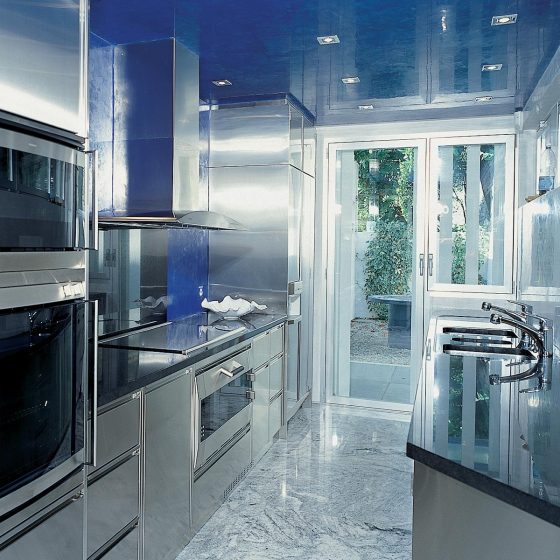 Design Edelstahl Indoorkitchen