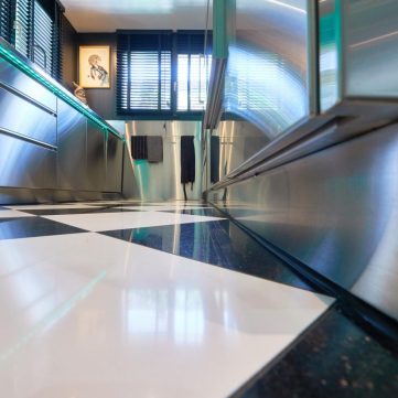 Design Küche Innen Edelstahl