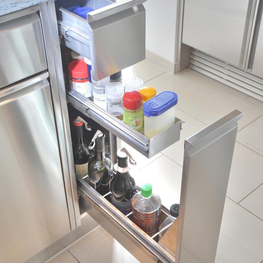 Küche Edelstahl Detail