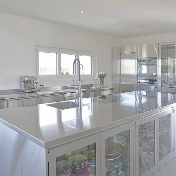 Küche Privat Edelstahl Beispiel