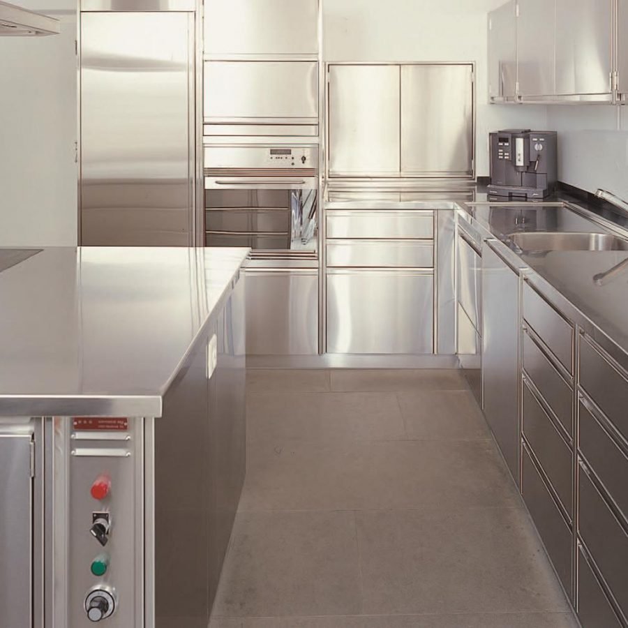 Küche aus Edelstahl Foto