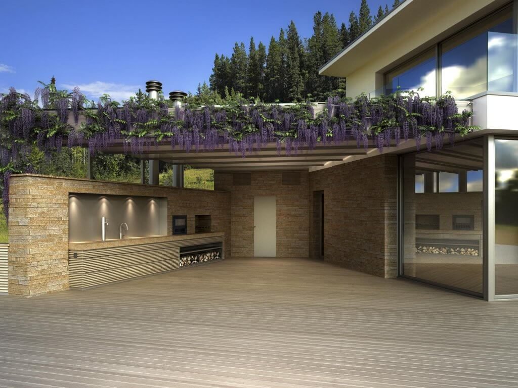 Outdoorküche aus Edelstahl