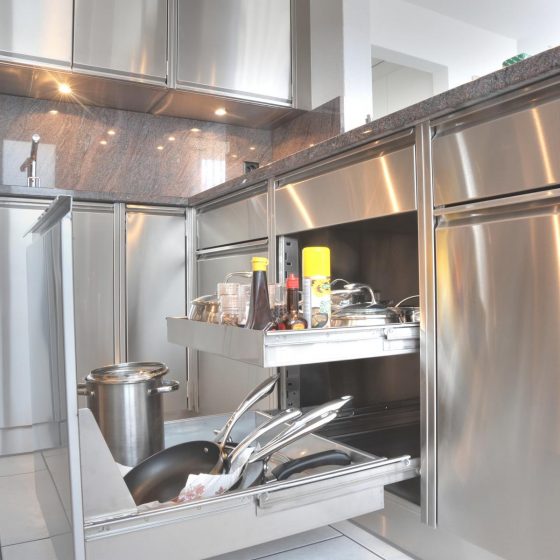 Privatküche Edelstahl